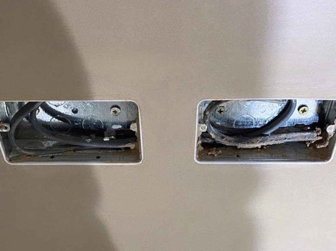 Customer photo: tidy electrical socket finish